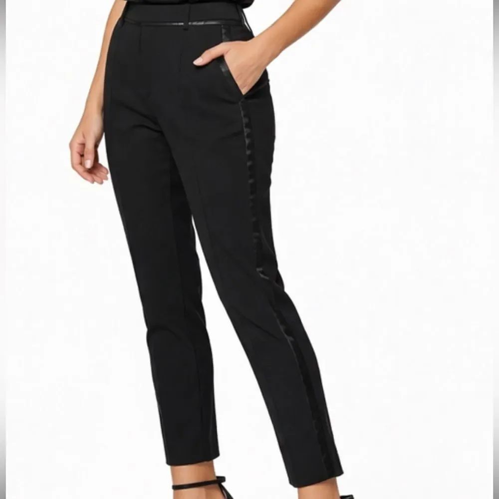 Revolve Vince Charcoal Gray Black Tuxedo Stripe slim straight skinny Pants